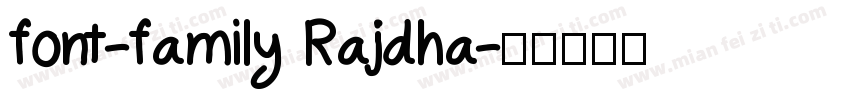 font-family Rajdha字体转换